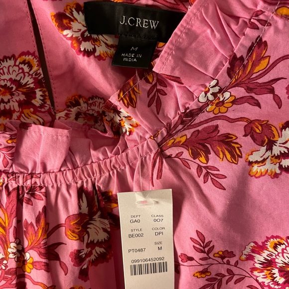 J. Crew Smocked Puff Sleeve Top in Marigold Bouquets - Picture 5 of 5